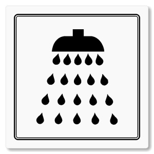 Sprcha, 148x148mm, bílá, Utah